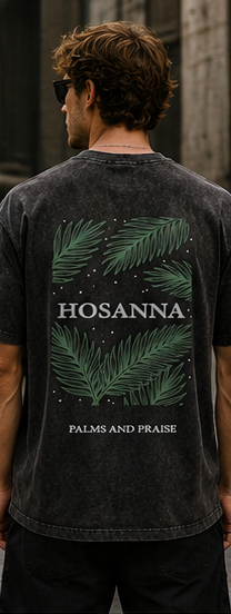 Hosanna Oversized Tee — Palms and Praise | Mineral Wash Heavyweight