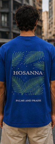 Hosanna Oversized Tee — Palms and Praise | Mineral Wash Heavyweight