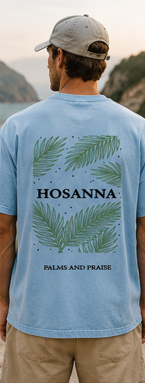 Hosanna Oversized Tee — Palms and Praise | Mineral Wash Heavyweight