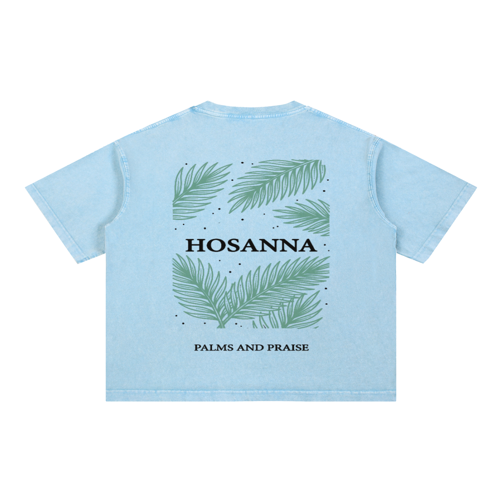 Hosanna Oversized Tee — Palms and Praise | Mineral Wash Heavyweight