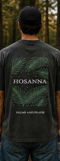 Hosanna Oversized Tee — Palms and Praise | Mineral Wash Heavyweight