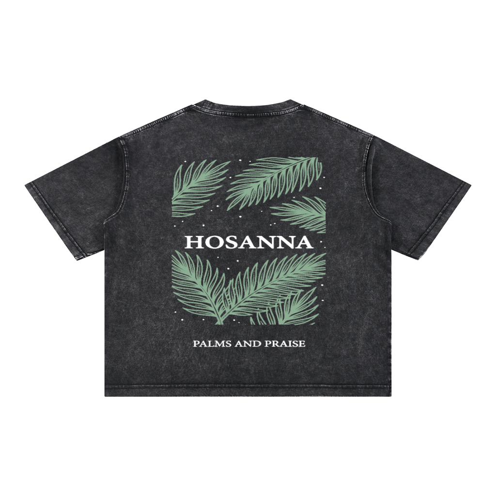 Hosanna Oversized Tee — Palms and Praise | Mineral Wash Heavyweight