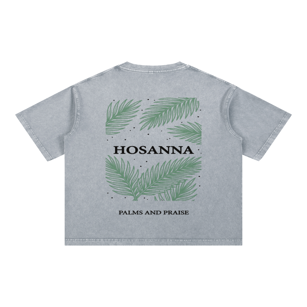 Hosanna Oversized Tee — Palms and Praise | Mineral Wash Heavyweight