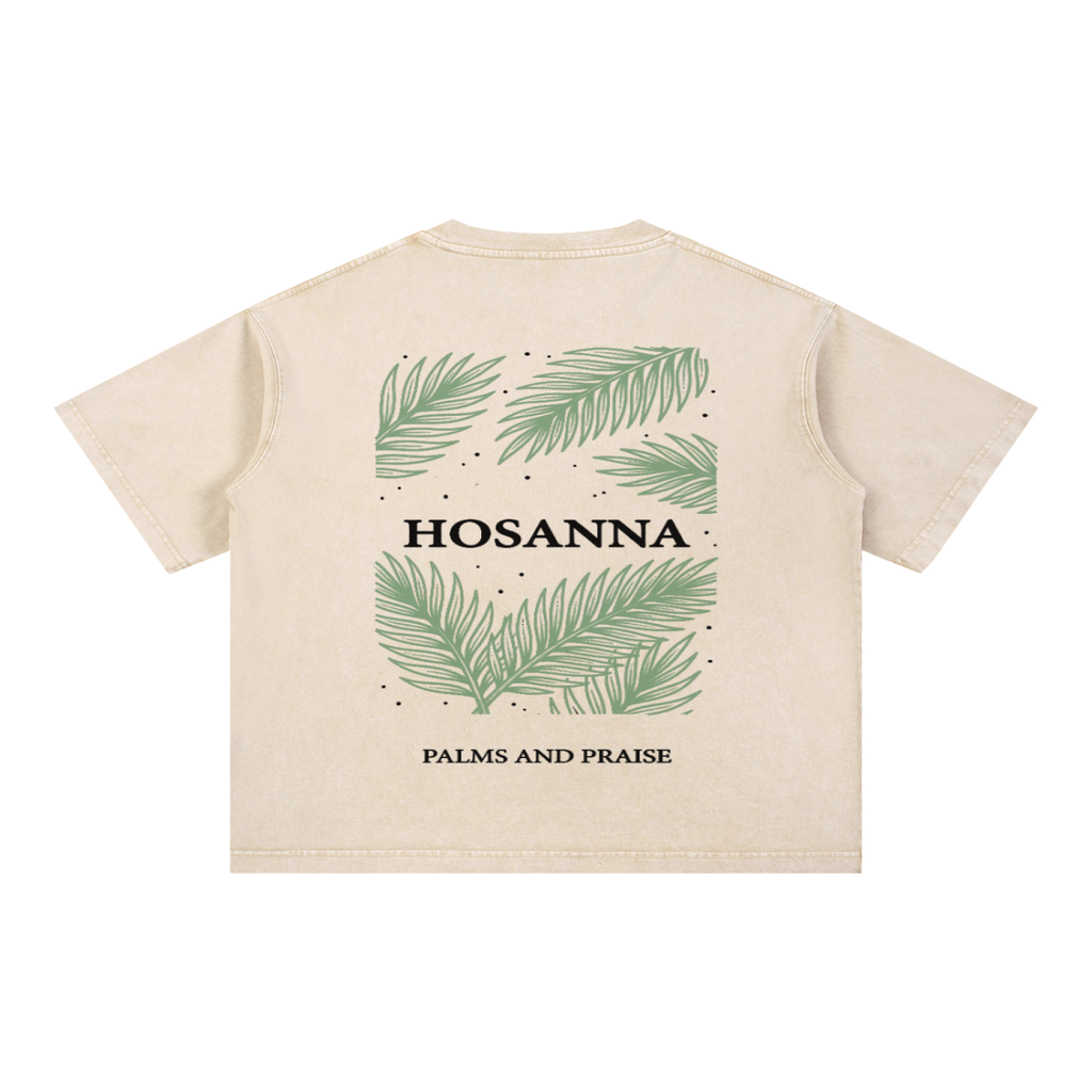 Hosanna Oversized Tee — Palms and Praise | Mineral Wash Heavyweight