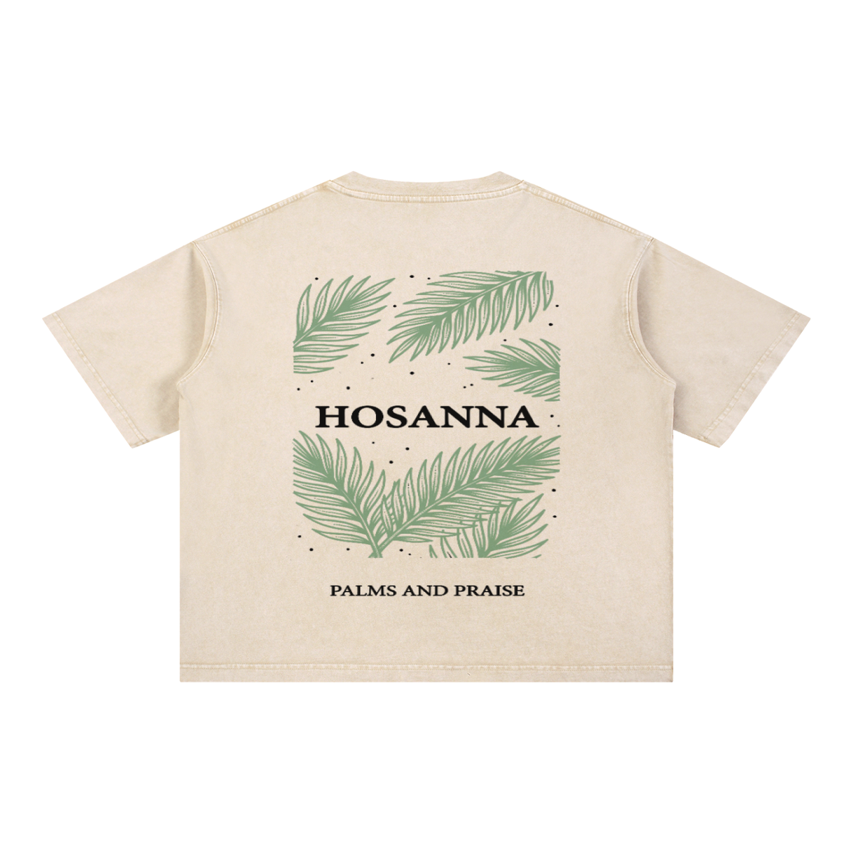 Hosanna Oversized Tee — Palms and Praise | Mineral Wash Heavyweight