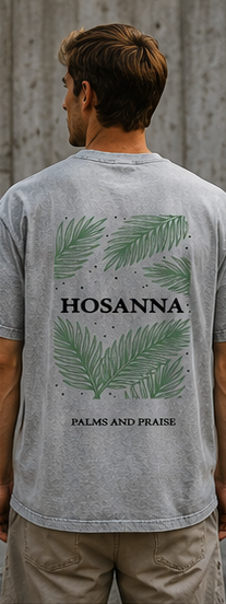 Hosanna Oversized Tee — Palms and Praise | Mineral Wash Heavyweight